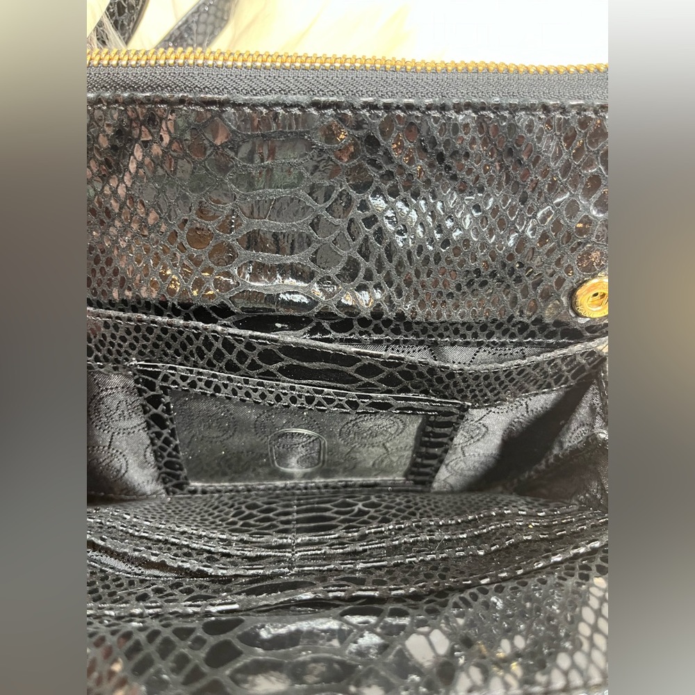 Michael Korrs Blk. Python Embossed Mini Crossbody… - image 7